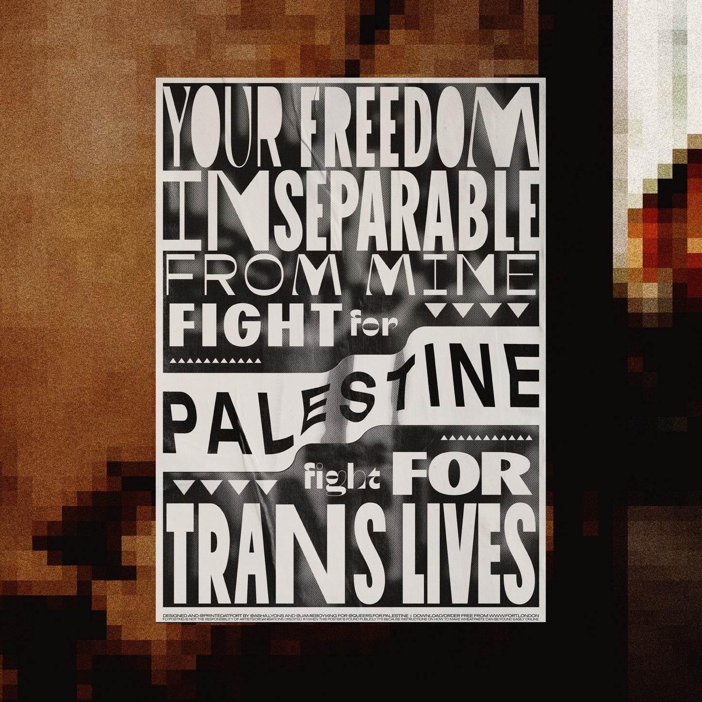 Queers For Palestine / FORT free poster